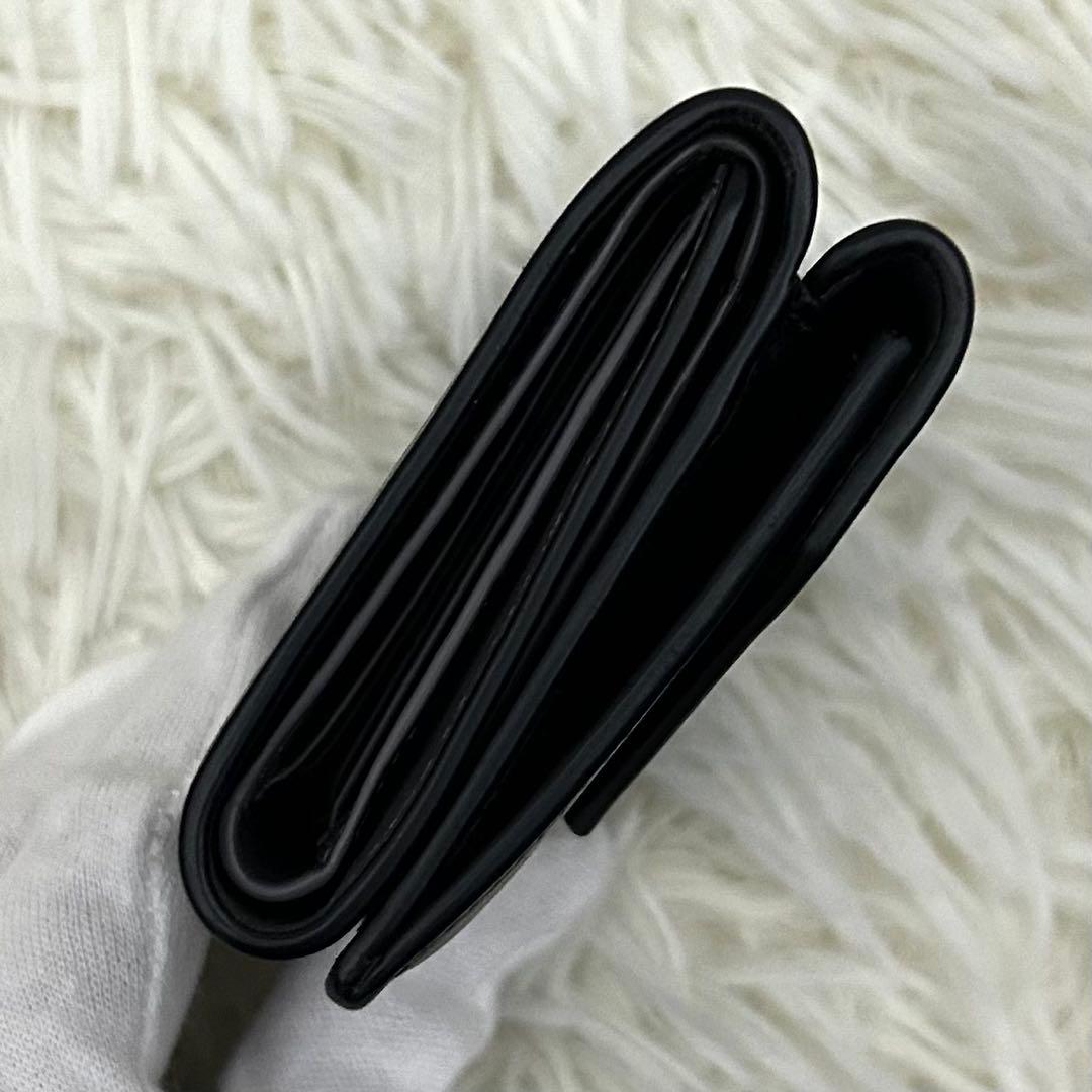 【美品】BALENCIAGA ENVELOPE 三つ折り財布 ブラック×グレー