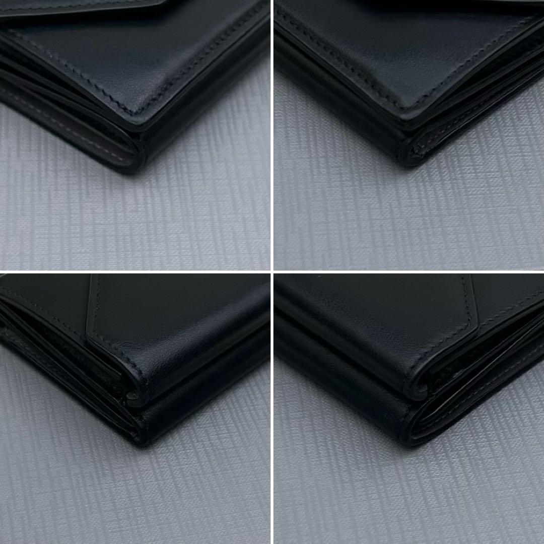 【美品】BALENCIAGA ENVELOPE 三つ折り財布 ブラック×グレー