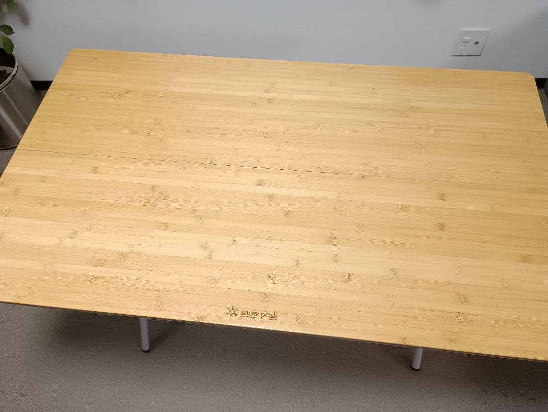 【美品】スノーピークワンアクションテーブルロング竹〈LV-015TR〉