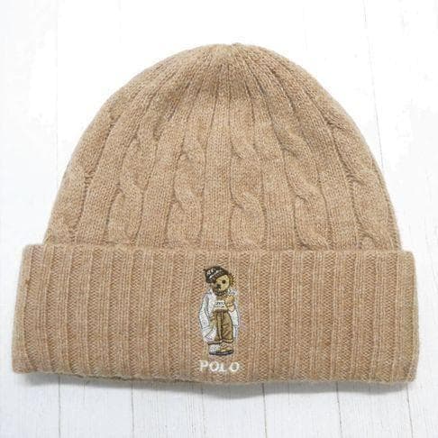 ポロ ラルフローレン ポロベア ビーニー ニットキャップ ニット帽 ベージュ