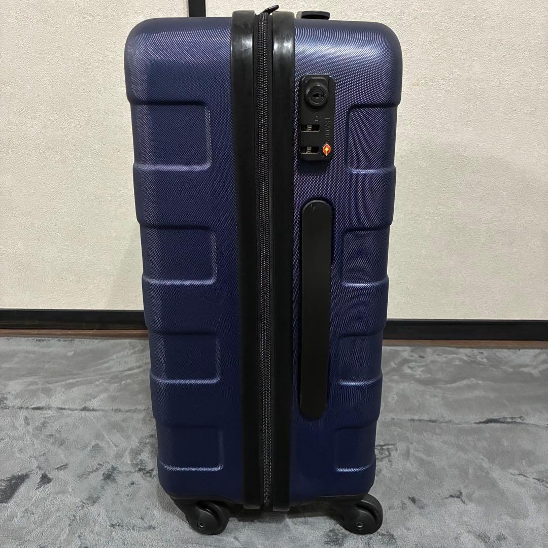 【美品】無印MUJI キャリーケース 36Lネイビー　ロック付きメンズレディース