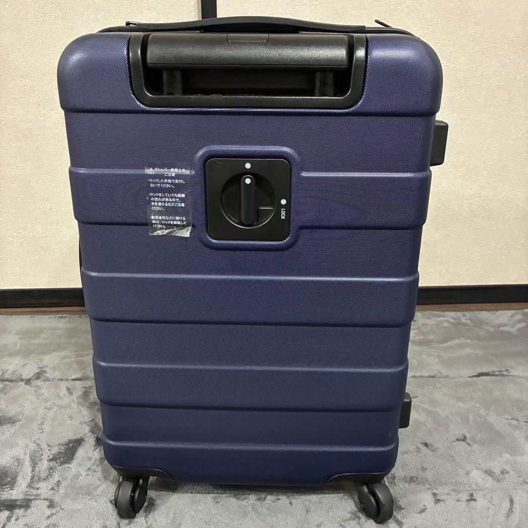 【美品】無印MUJI キャリーケース 36Lネイビー　ロック付きメンズレディース