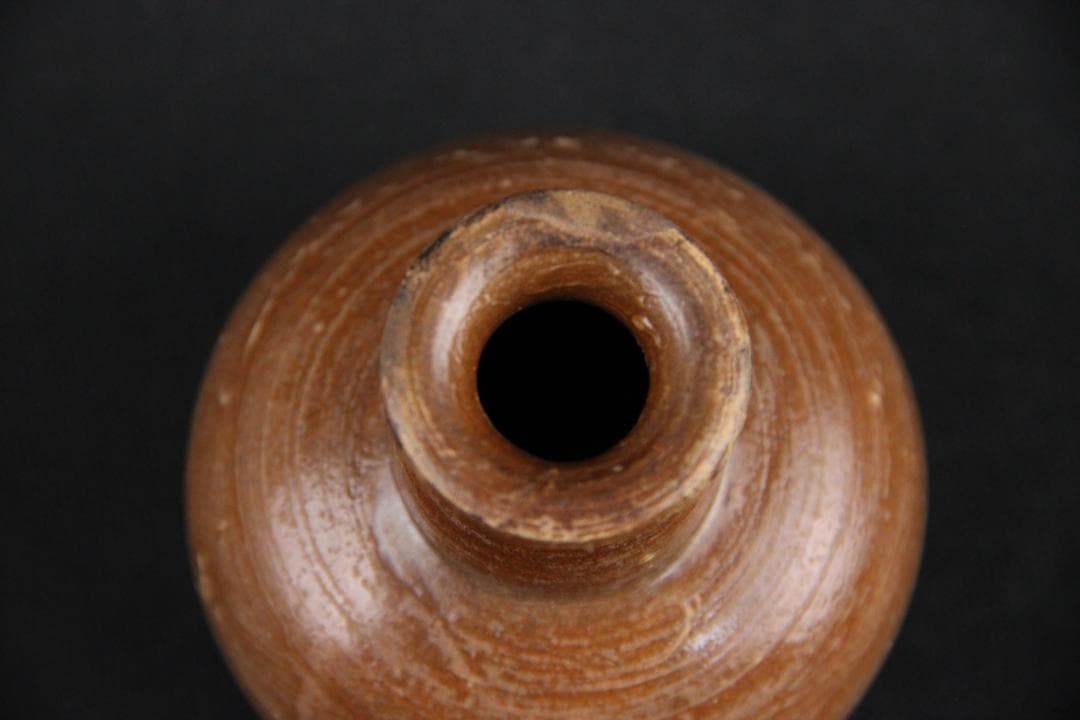 中国　明清時代 褐釉小壺 古民窯 福建窯 唐物 中国古玩 EU11-7