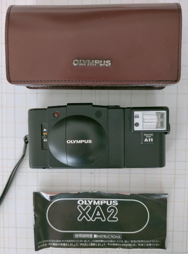 OLYMPUS　オリンパス　XA2 コンパクトフィルムカメラ　取説　ケース付き