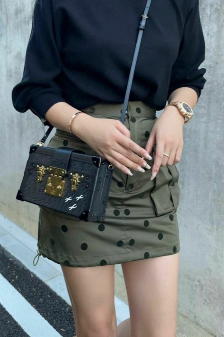 sheller♡シェリエ♡ドットカーゴスコートkhaki、Ｓsize