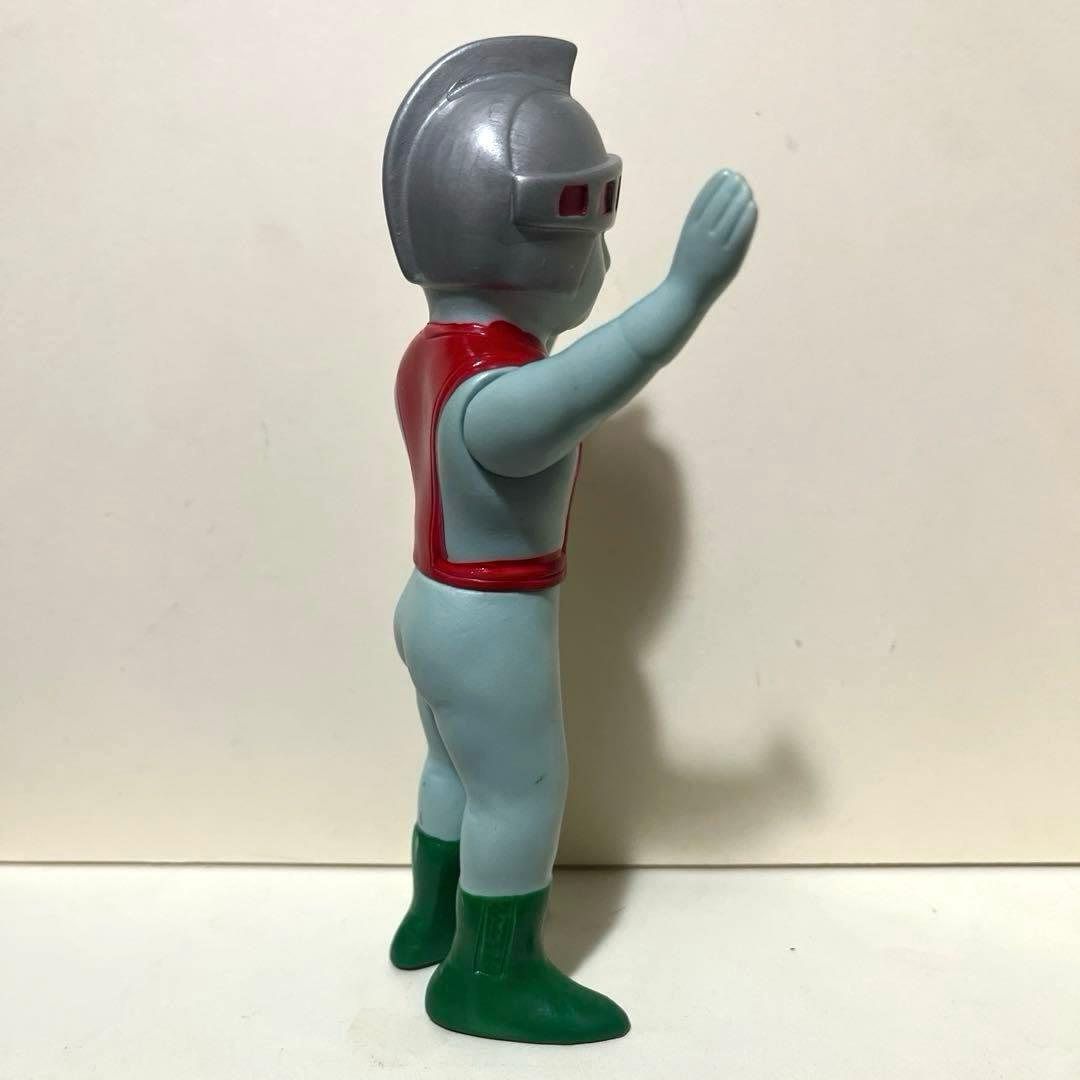 無版権 シルバー仮面 水色 パチソフビ 盆踊りタイプ フィギュア 当時物