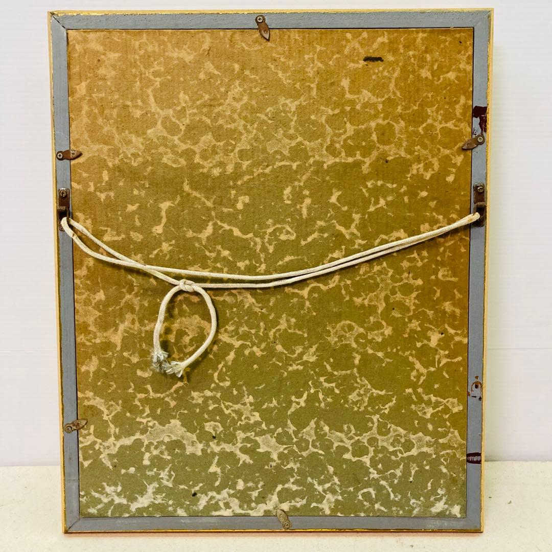 【真作】額装 油彩画　山本亜稀 「パンジー」　画 二科会 サイン有 裏書有 へ9