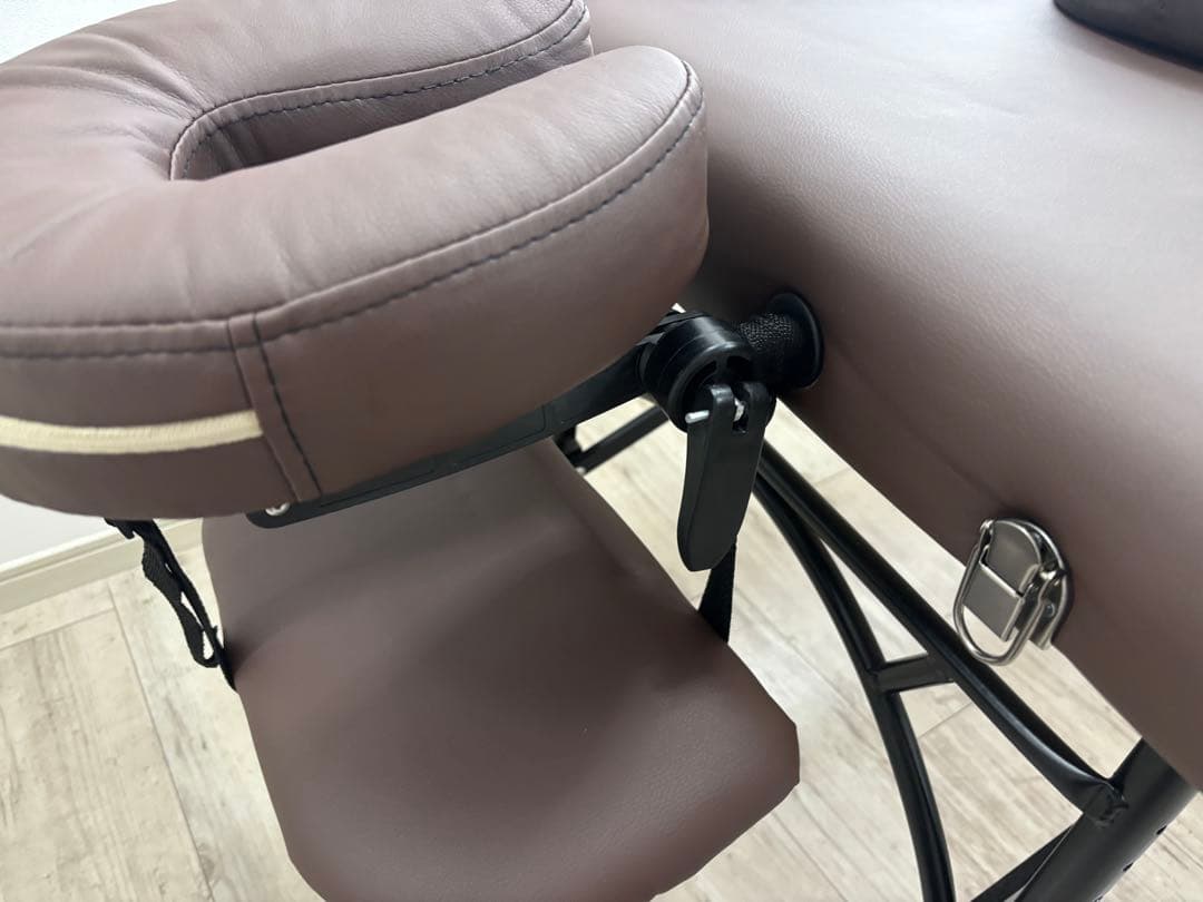 さらに値下げしました！ブラウン 折りたたみベッド ヘッドレスト付き