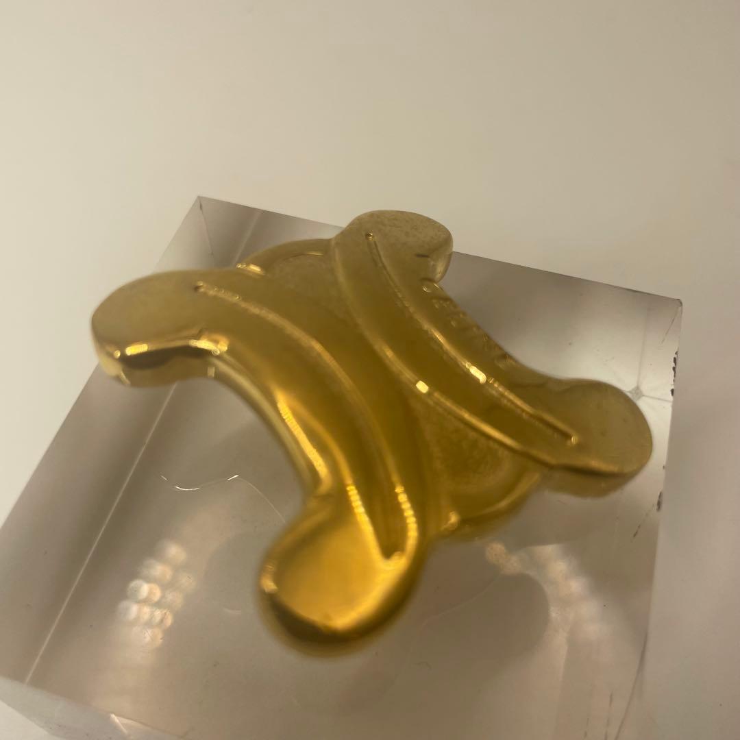 CELINE✨セリーヌ　トリオンフ　 ゴールド ブローチ　ヴィンテージ