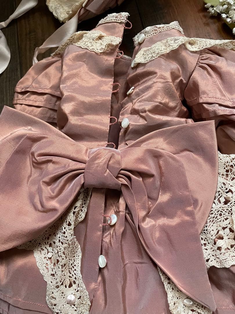 SALE˚✧₊⁎ ♡シルク ドールドレス & ボネ♡ビスクドールドレス⁎⁺˳✧༚