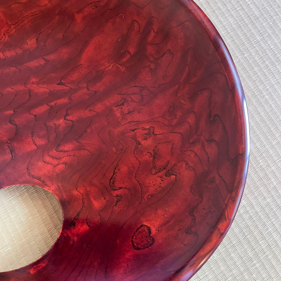 欅拭漆盛器　勾玉(けやきふきうるしもりき　まがたま)　IM705