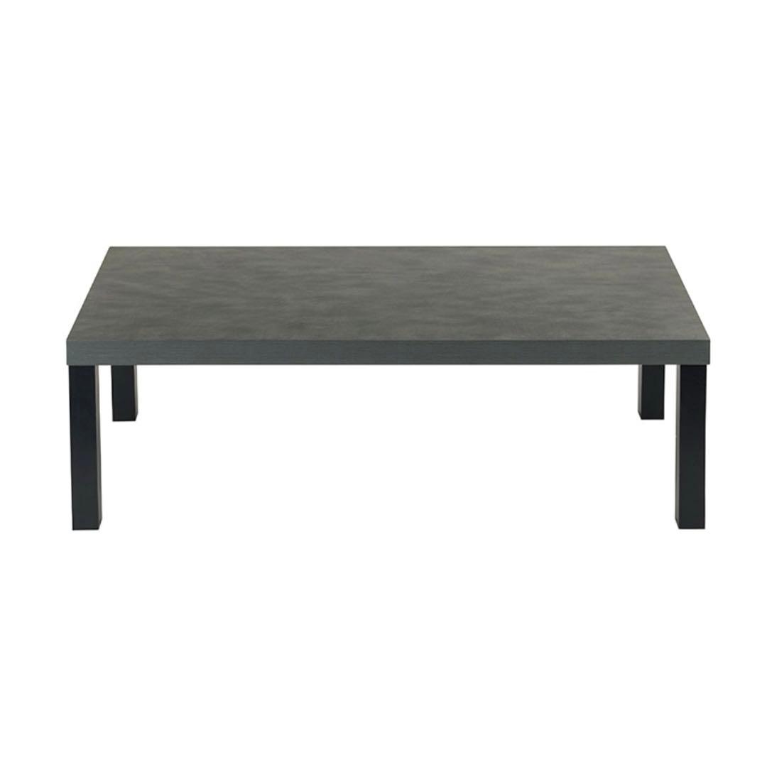 【未使用】ローテーブル セラミック調　グレー　コンクリート調　モルタル風　黒