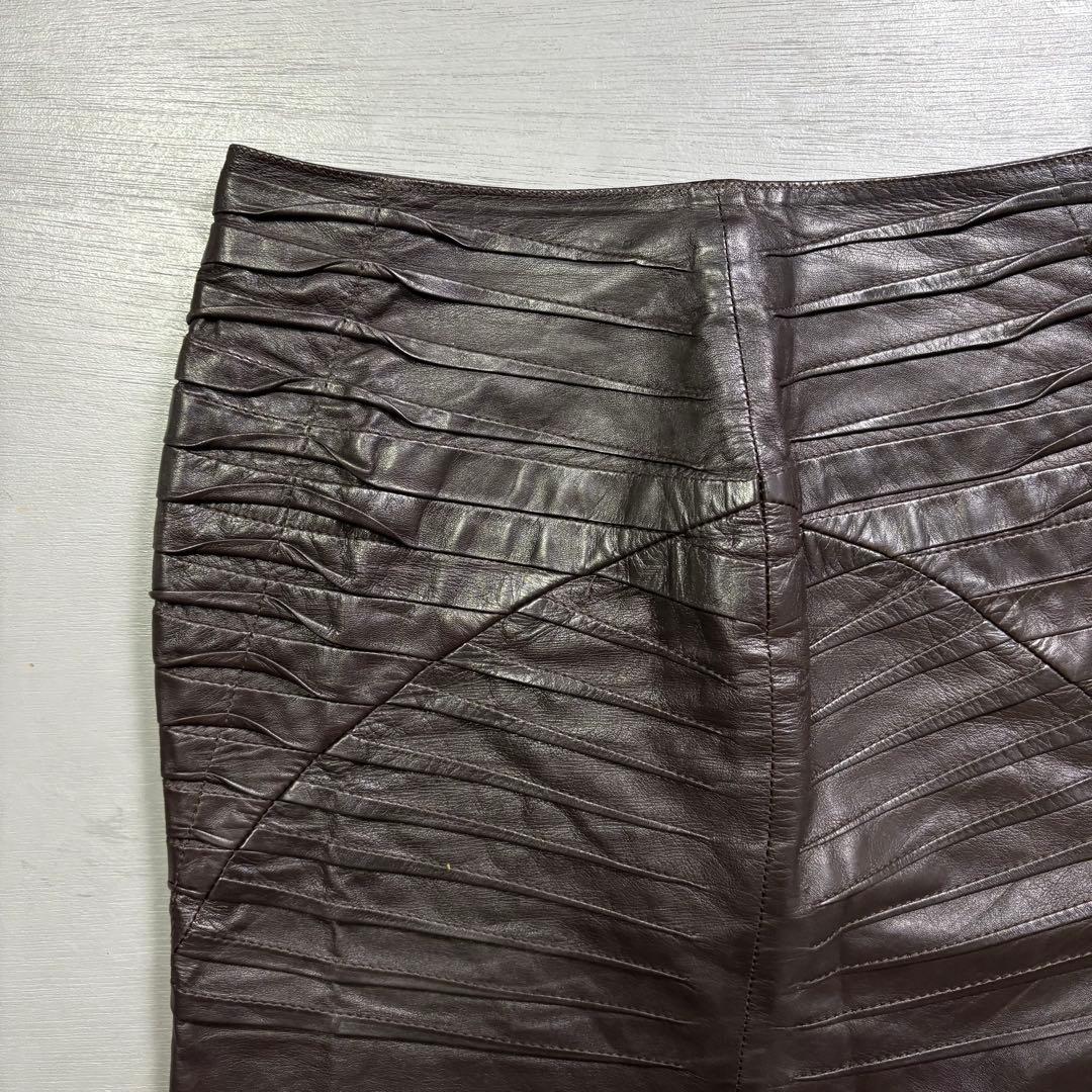 GUCCI レザースカート　羊革　ラムレザー　イタリア製　トムフォード期