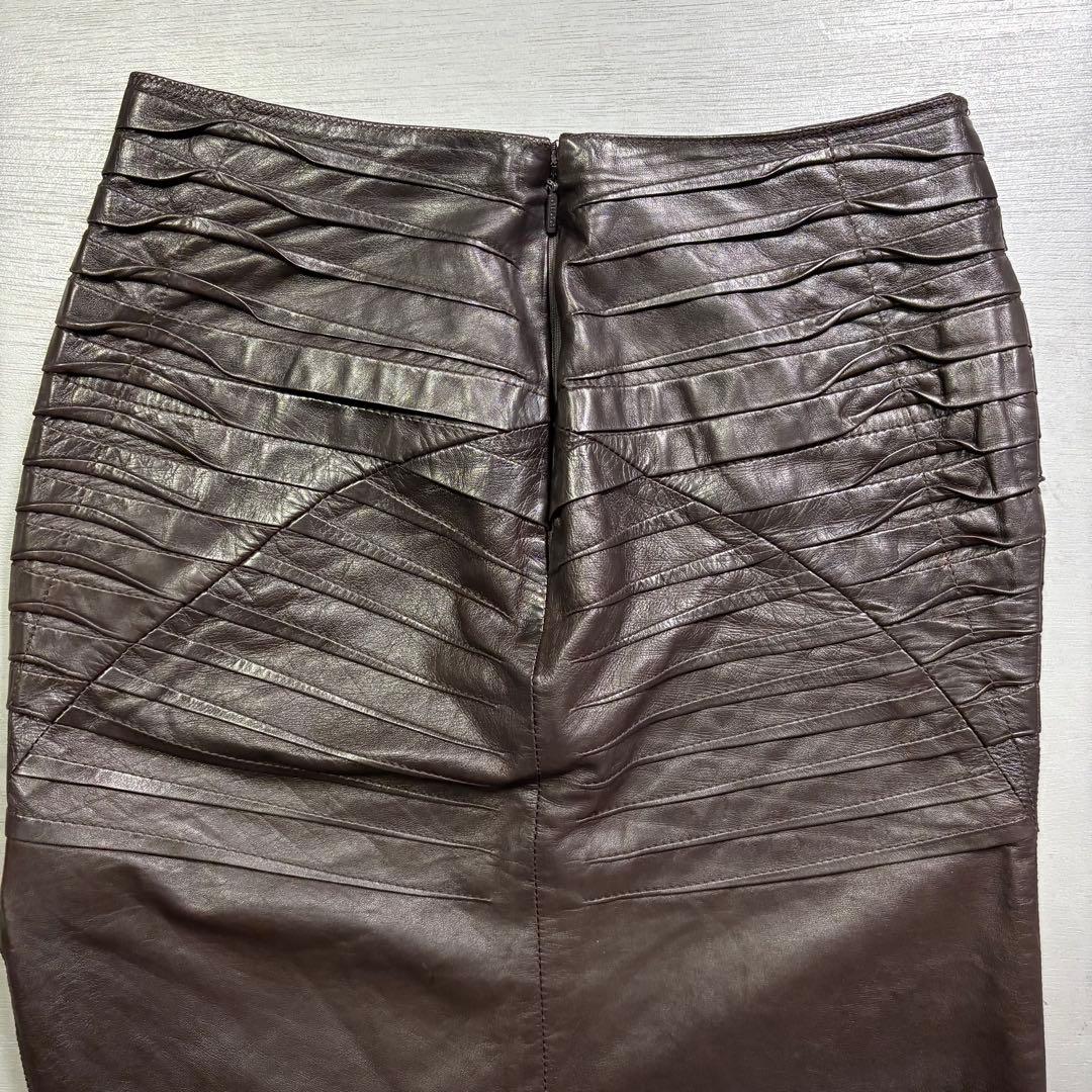 GUCCI レザースカート　羊革　ラムレザー　イタリア製　トムフォード期