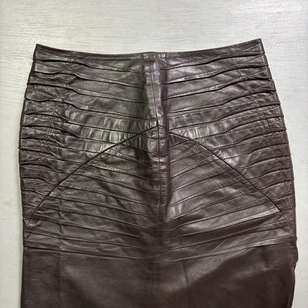 GUCCI レザースカート　羊革　ラムレザー　イタリア製　トムフォード期