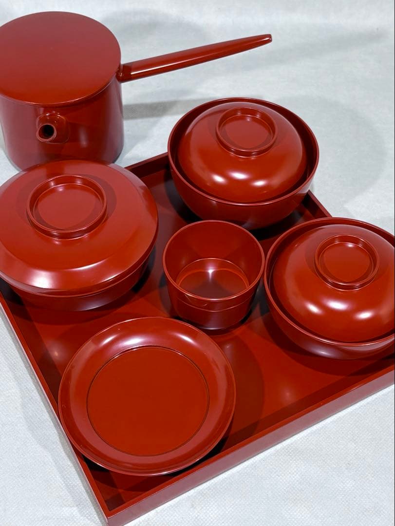 天然木　朱塗　懐石道具セット　美品　茶道具　懐石道具　送料込