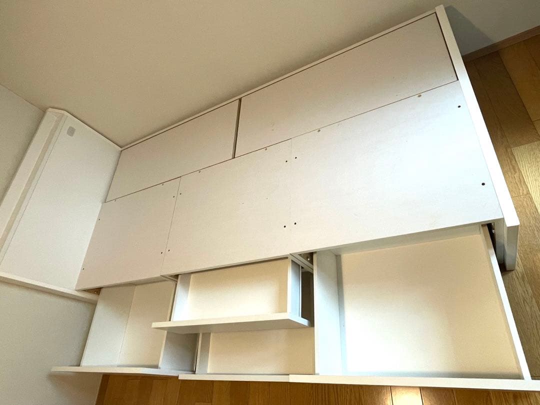 ニトリシングルベッドフレーム 引き出し収納付きホワイト