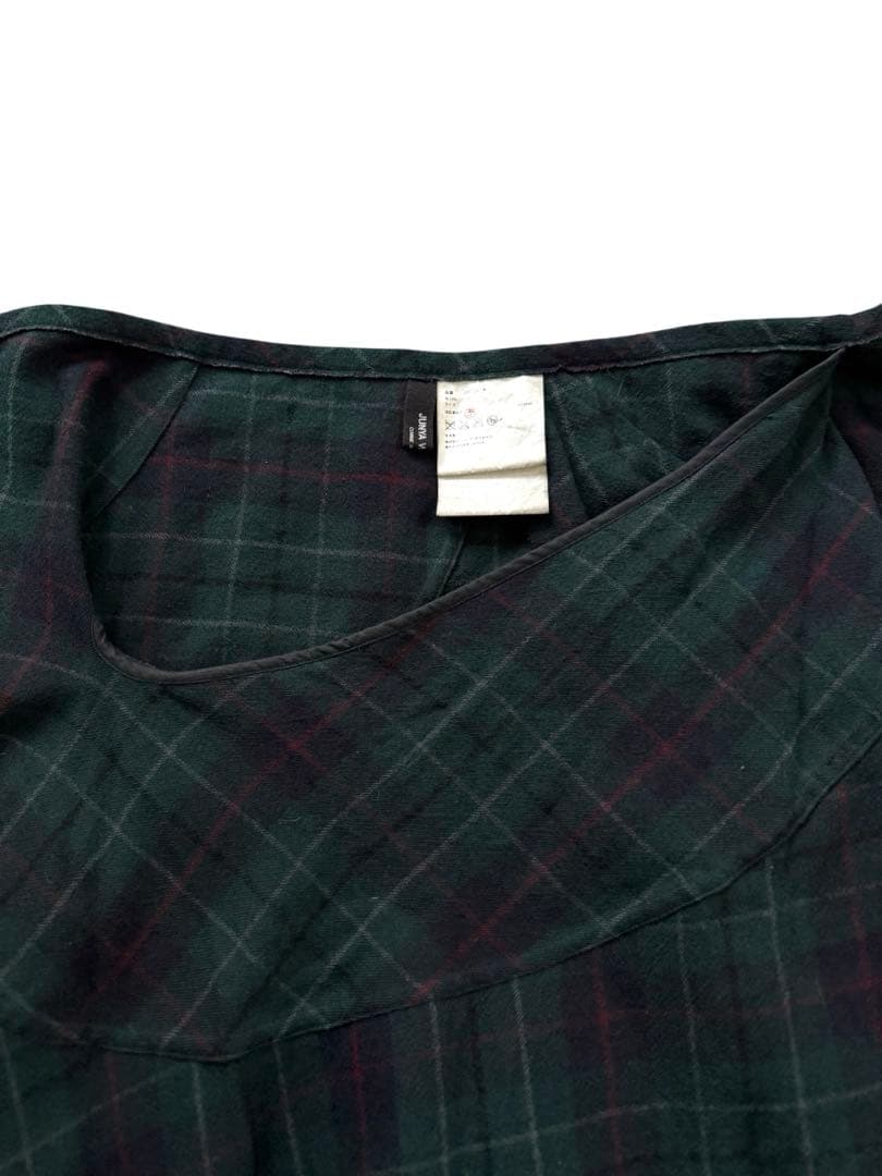 アレマンド様リクエストフリル アシンメトリー スカート チェック ウール