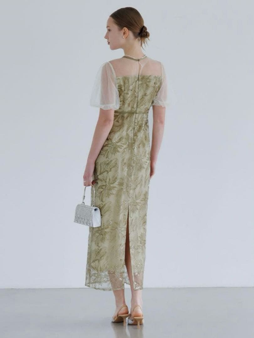 Leja オリーブグリーン パーティードレス