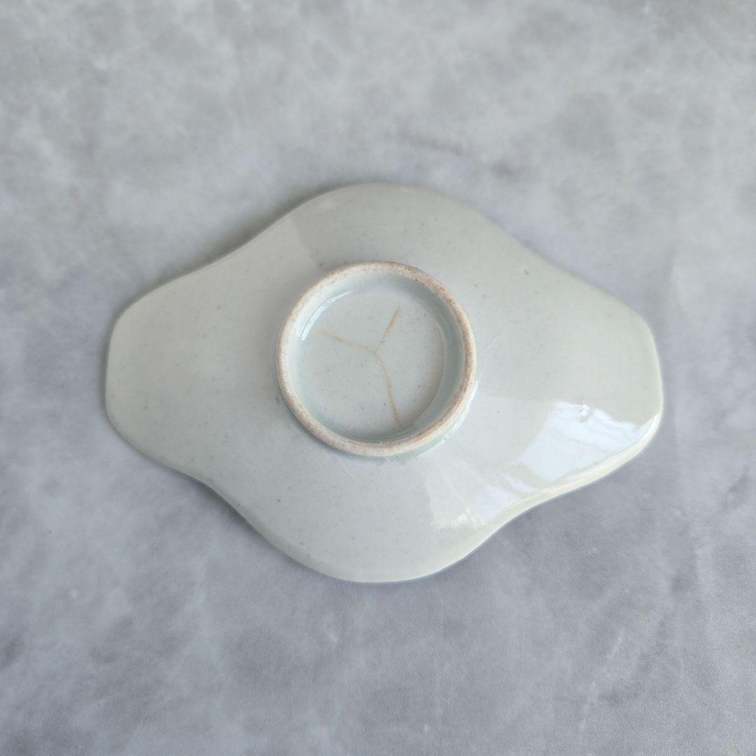 古伊万里　白磁　茶托　江戸時代　藍九谷　古九谷　アンティーク　骨董　柿右衛門白磁