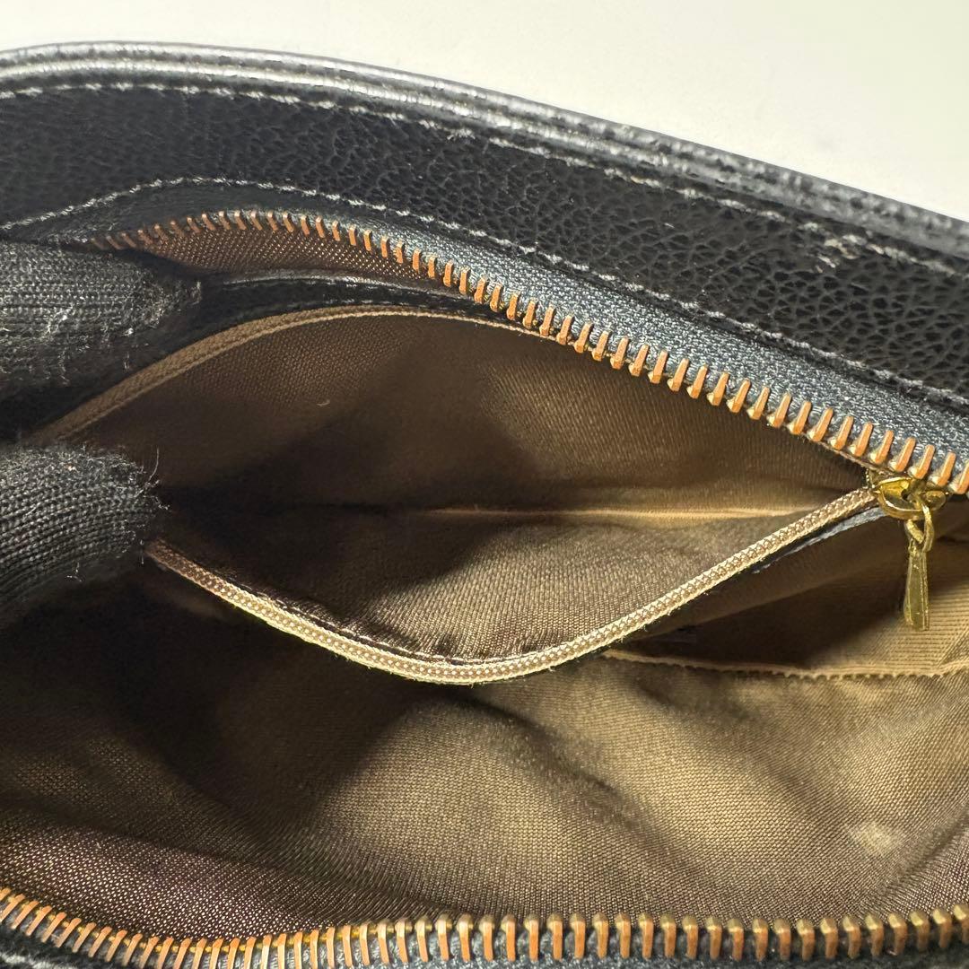 オールドコーチ　シボレザー　ブラック　ショルダーバッグ　2室　vintage.