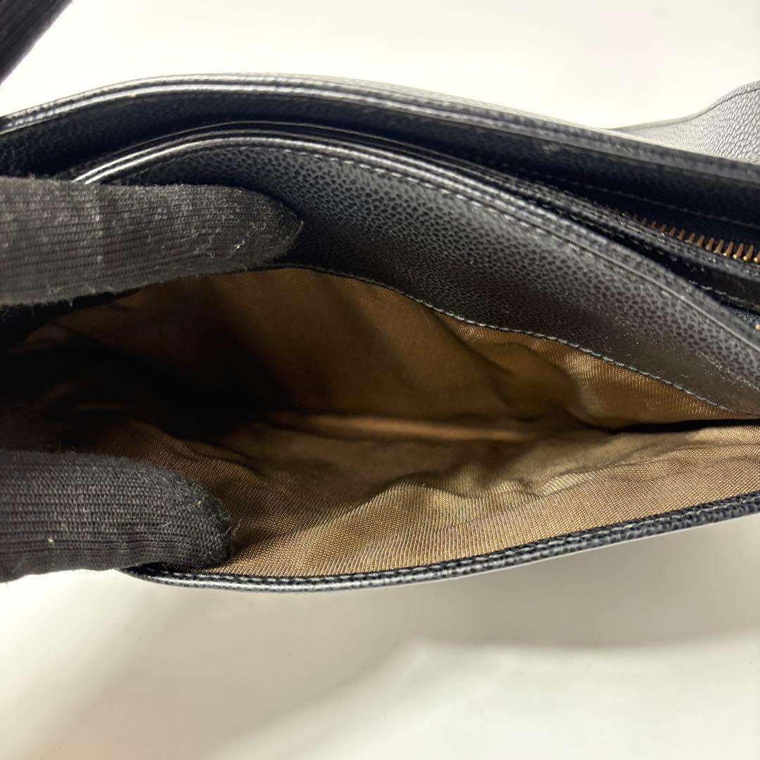 オールドコーチ　シボレザー　ブラック　ショルダーバッグ　2室　vintage.