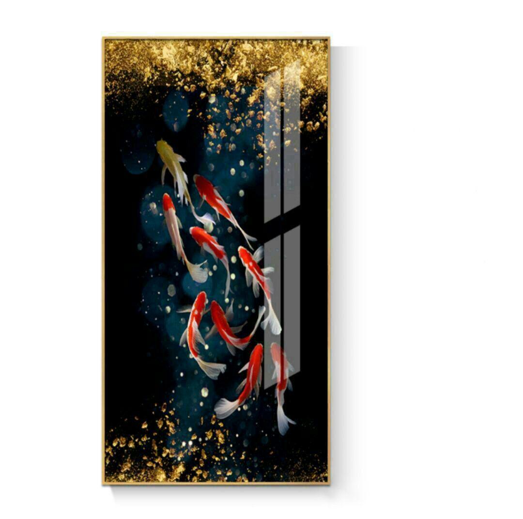 新品#福引きの鯉 リビングルーム装飾画 新品玄関装飾画