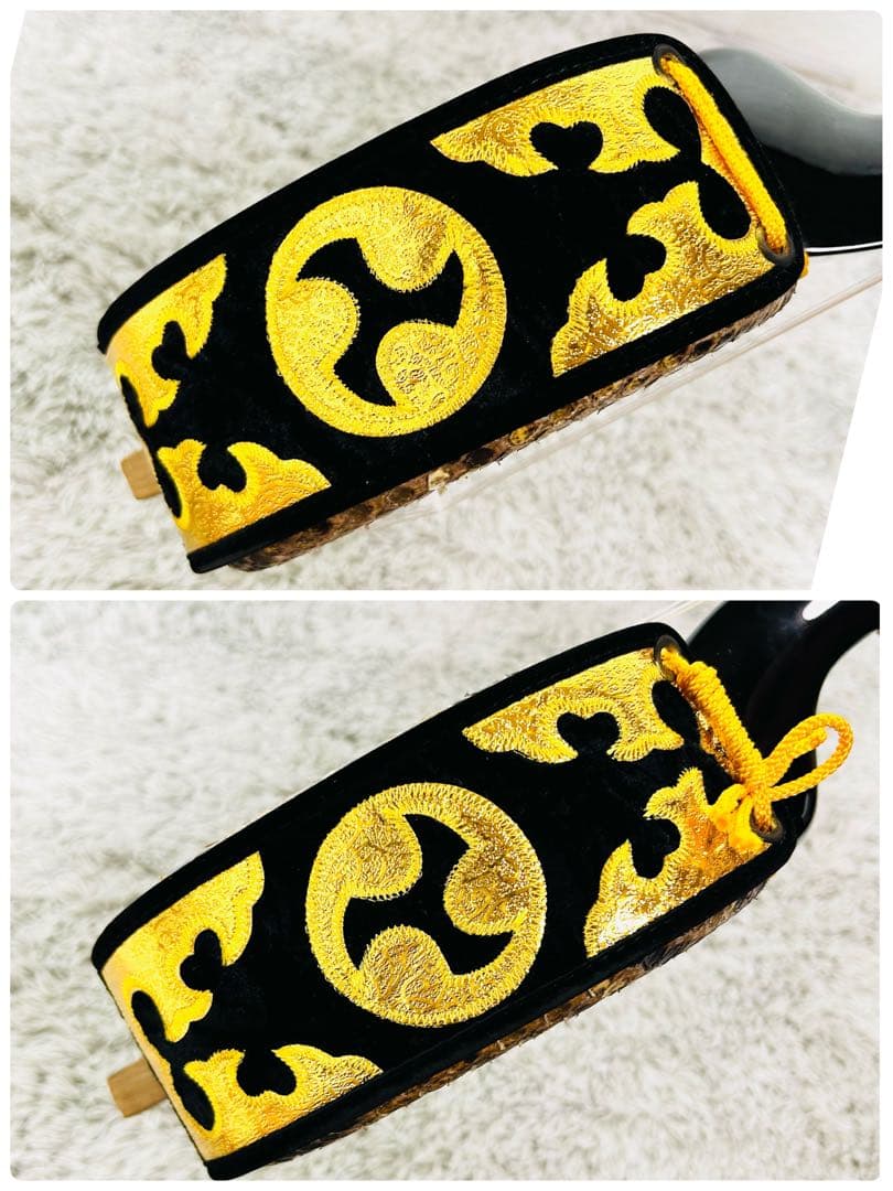 良品　本格的　沖縄　琉球　三線　本蛇皮　蛇革　強化貼り　初心者　入門　ケース付き