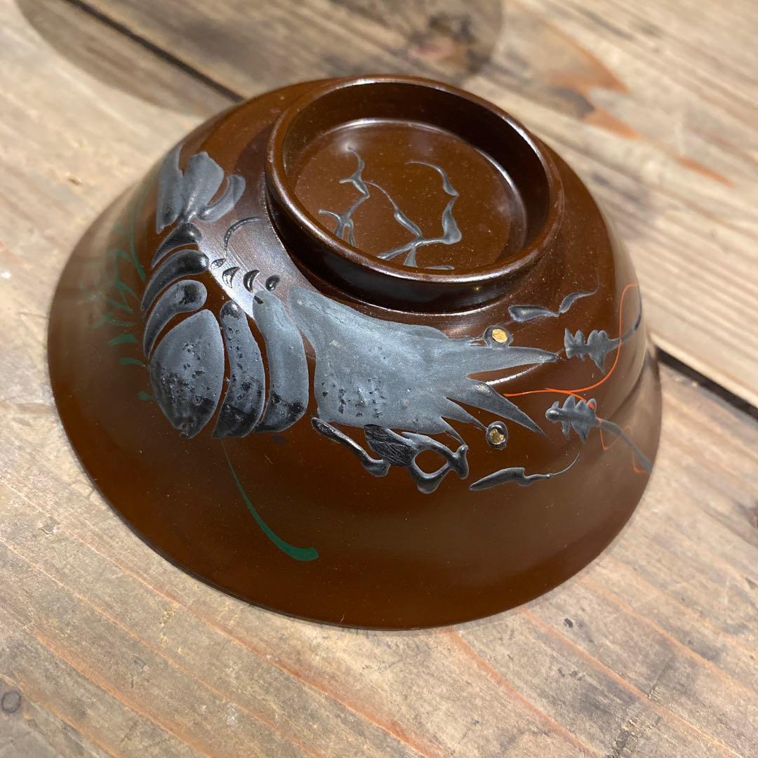 江戸時代 漆器 海老 絵柄 骨董品 アンティーク 食卓装飾 伝統工芸