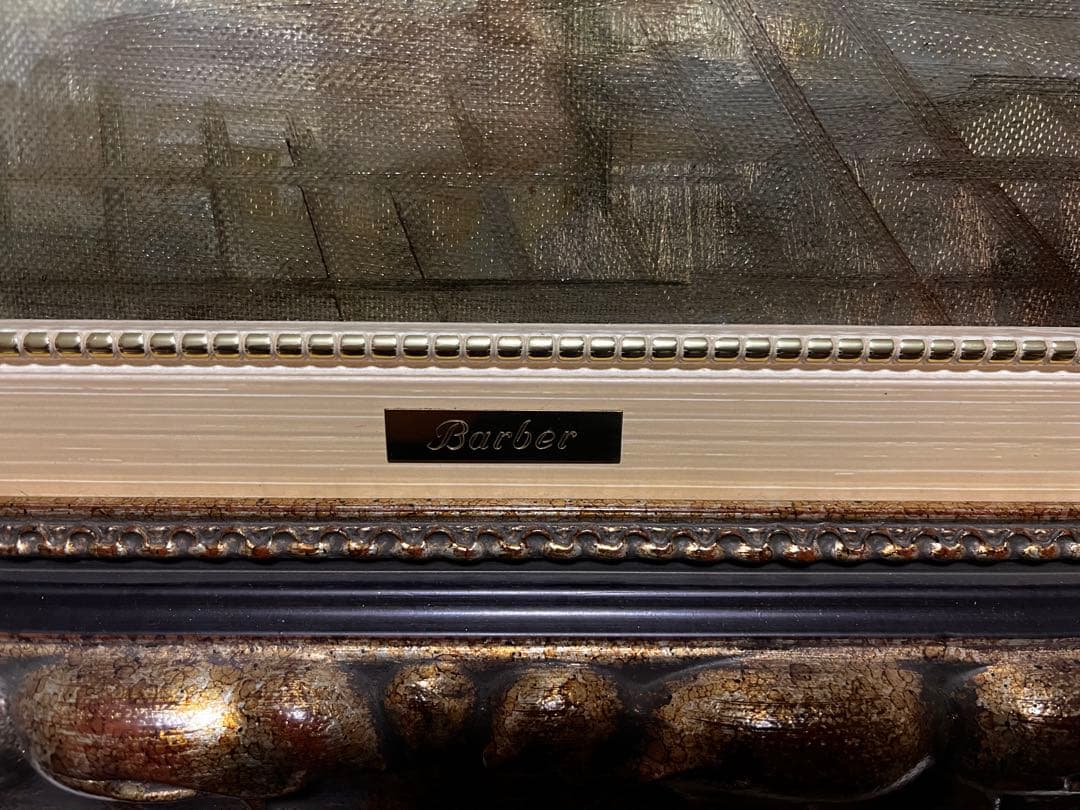 油絵　貴族人物　作者不詳