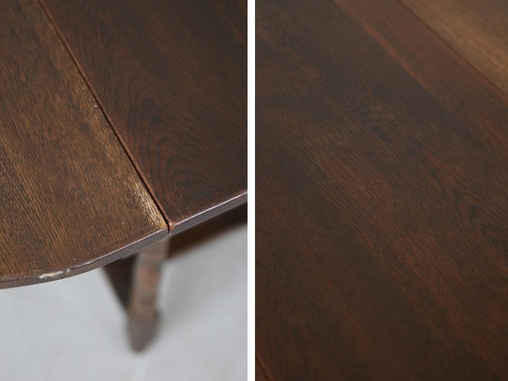 英国アンティーク木製ゲートレッグテーブル/ダイニング机バタフライ(87-40)