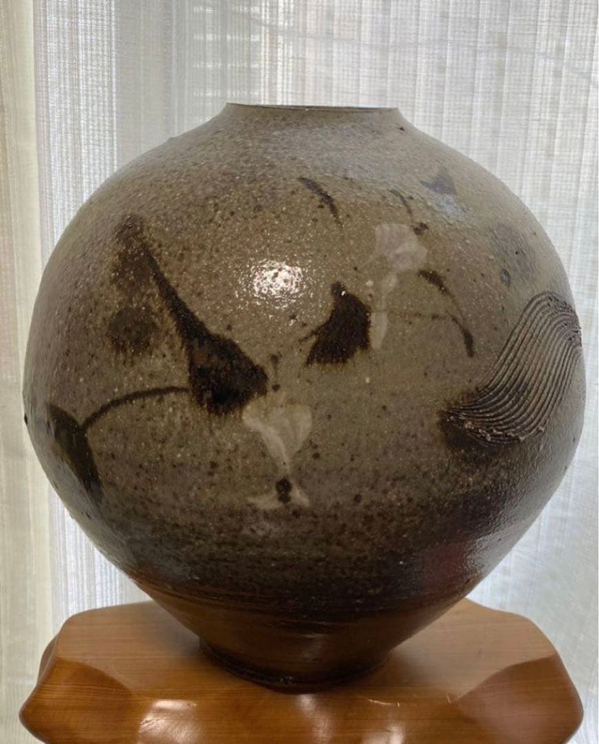 笠間焼 太田三作 花瓶 花器 花生 壺 傳統工藝