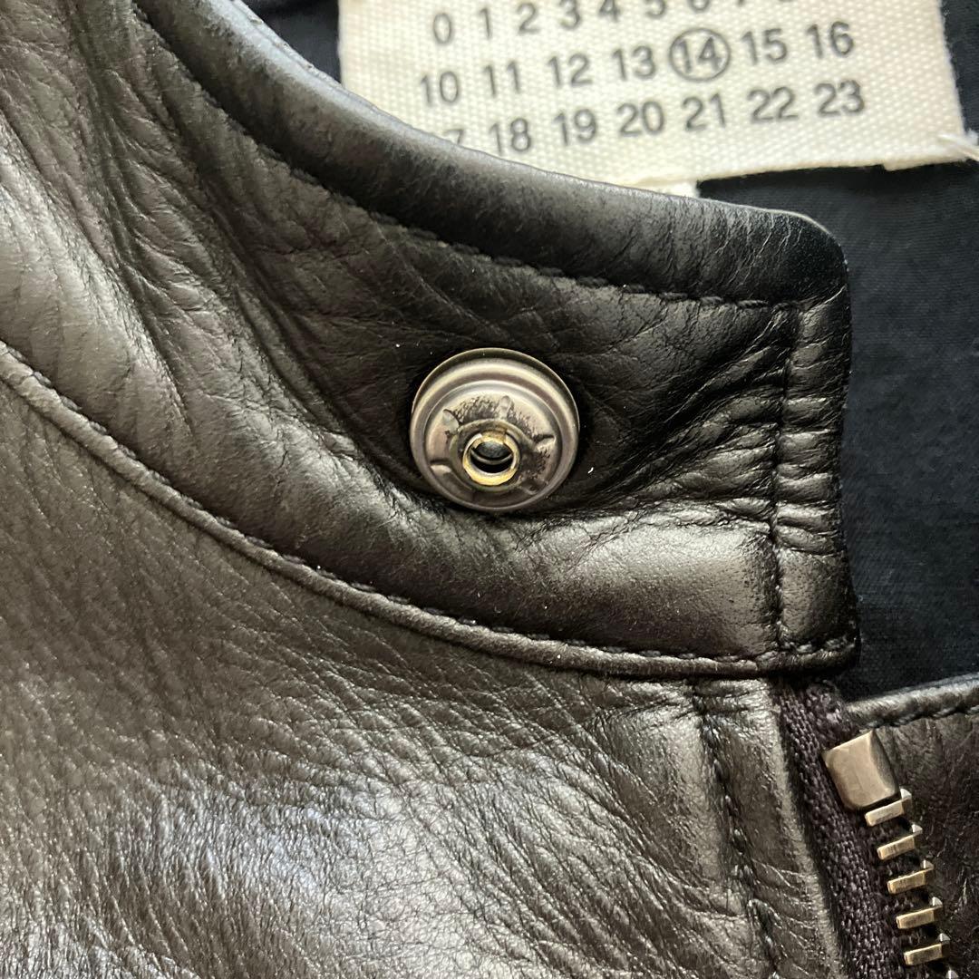 Maison Martin Margiela 八の字 レザーライダース 44
