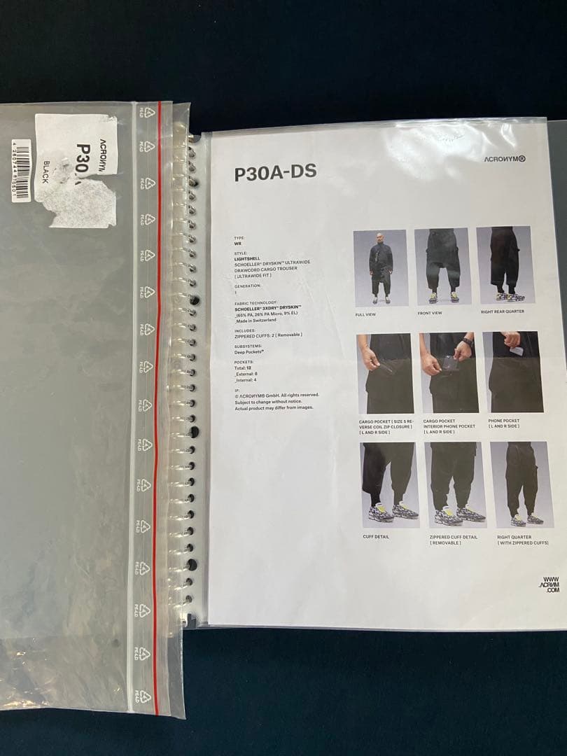 Acronym P30A-DS 初期型Ｓsize 正規品