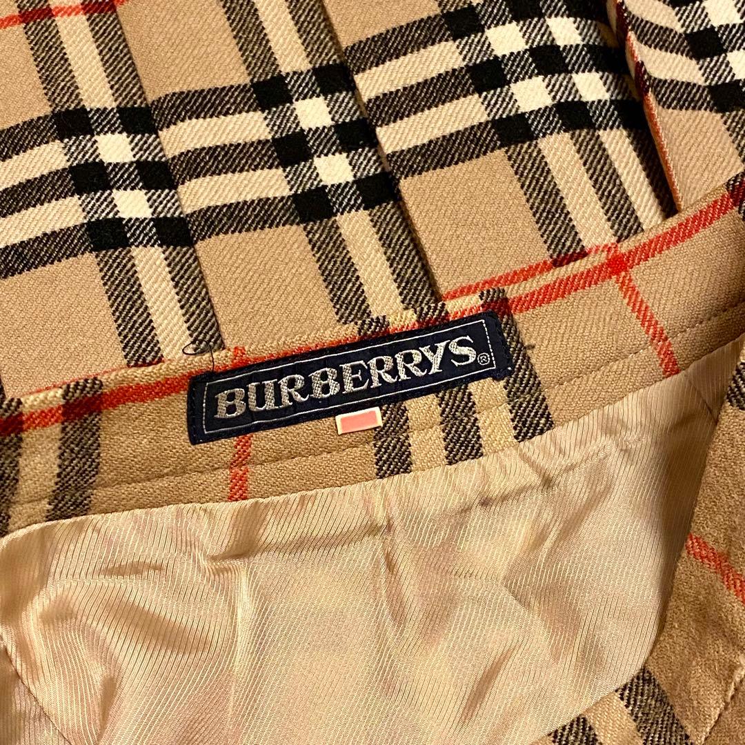 Burberrys プリーツスカート ウール100% バーバリー ノバチェック