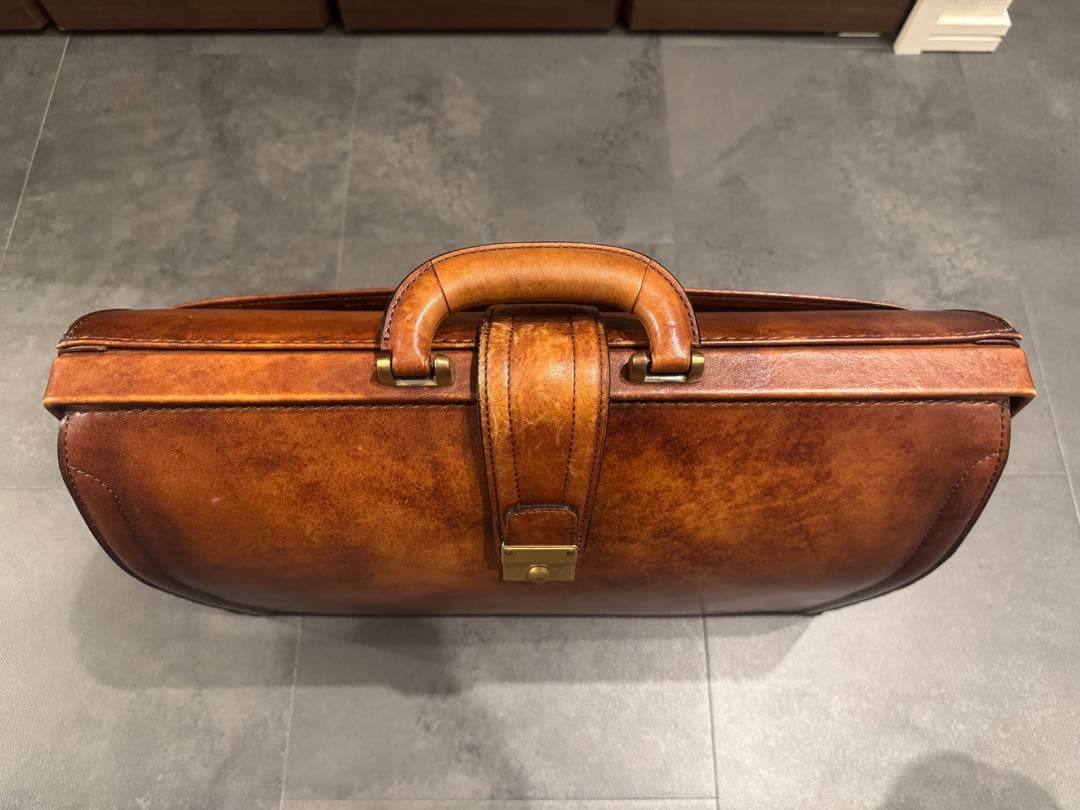 美品 青木鞄 Lugard G3 ダレスバッグ ビジネスバッグ 本革 ブラウン