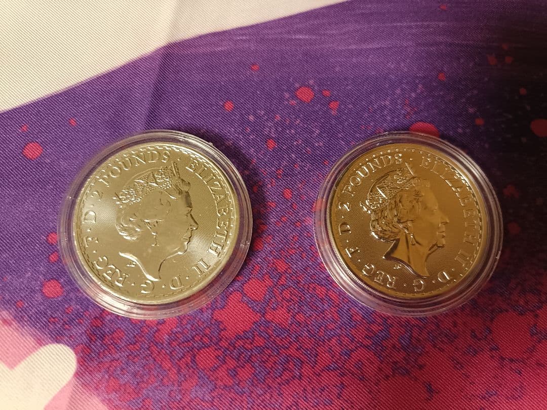 ブリタニア銀貨2枚セット★1オンス★2023年★エリザベス女王★シルバー