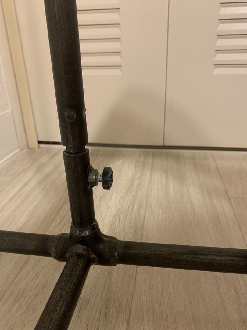 ✨ダブルスタンダード　職人ハンドメイド鉄製ハンガーラック