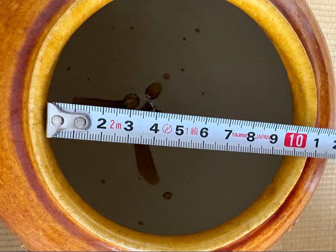 【未使用】清水保孝作 三彩釉貼亀文(さんさいゆうはっかめもん)壺