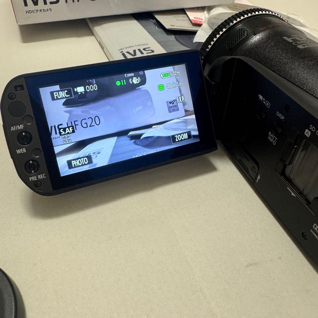 【画面に不具合】 Canon HDビデオカメラ iVIS HF G20 ジャンク