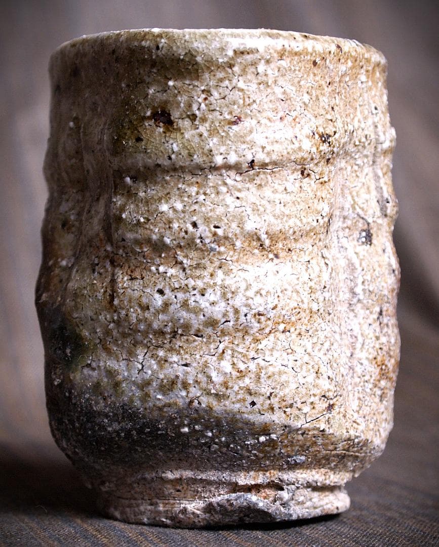 人気作家★谷本貴【師：師：森正・谷本景】伊賀(窯変）湯のみA★共箱 匿