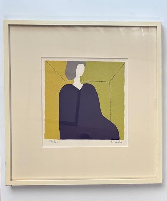 大沢昌助　シルクスクリーン　『婦人像』サイン入り　83/100