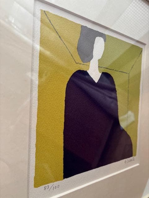 大沢昌助　シルクスクリーン　『婦人像』サイン入り　83/100