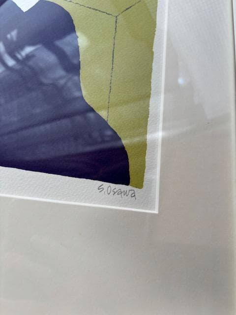 大沢昌助　シルクスクリーン　『婦人像』サイン入り　83/100