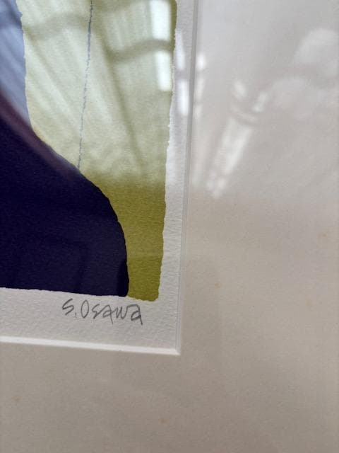 大沢昌助　シルクスクリーン　『婦人像』サイン入り　83/100