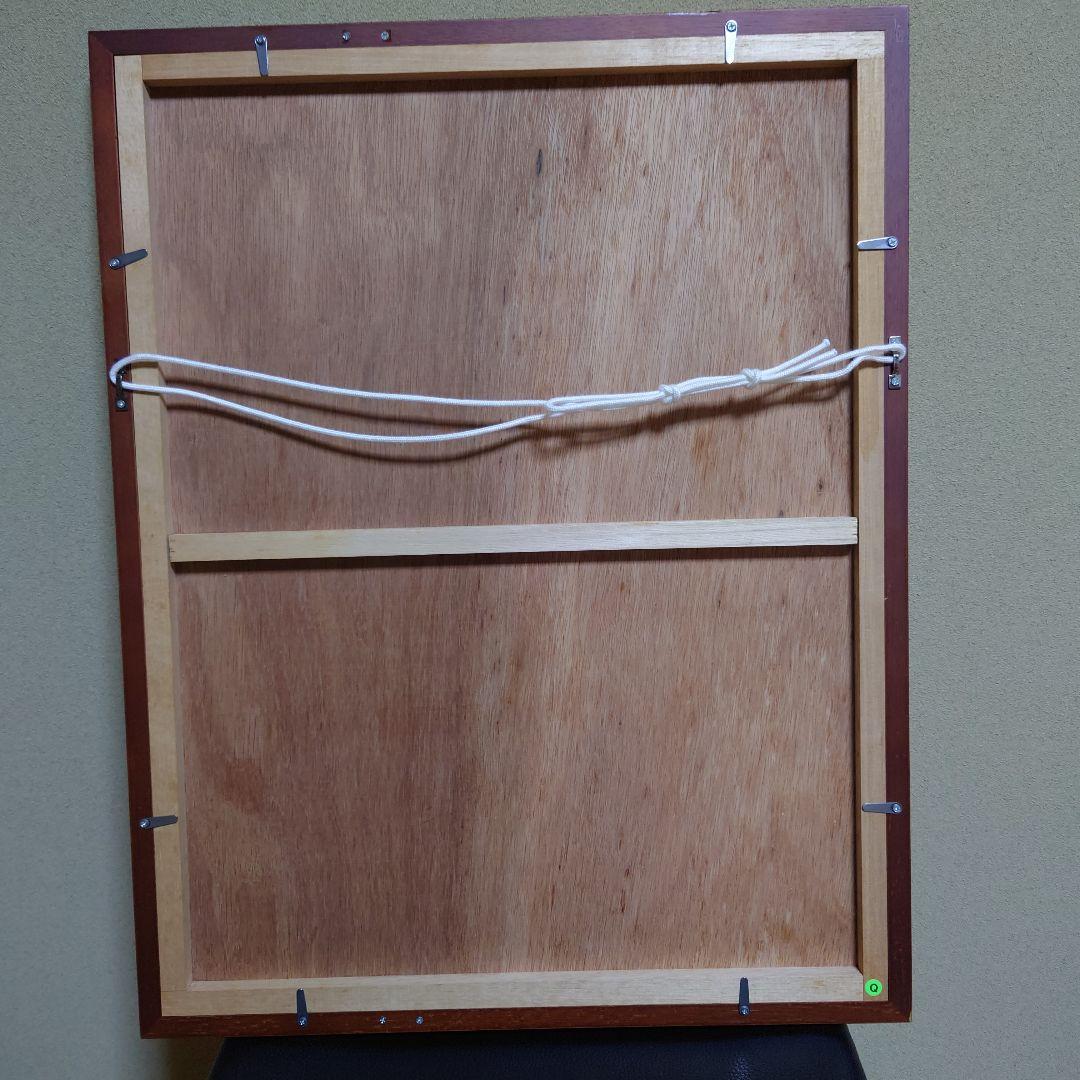 八幡三郎「中世の町」肉筆水彩画　1993年作【真作保証】