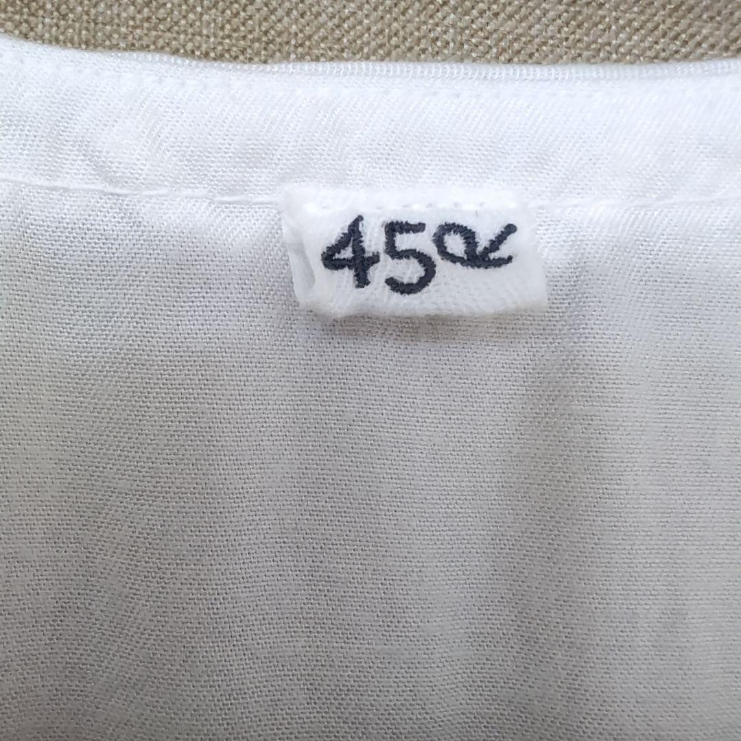 本日8/11迄出品✨️45R*テンセルのレイレイノースリーブトップ ホワイト　L