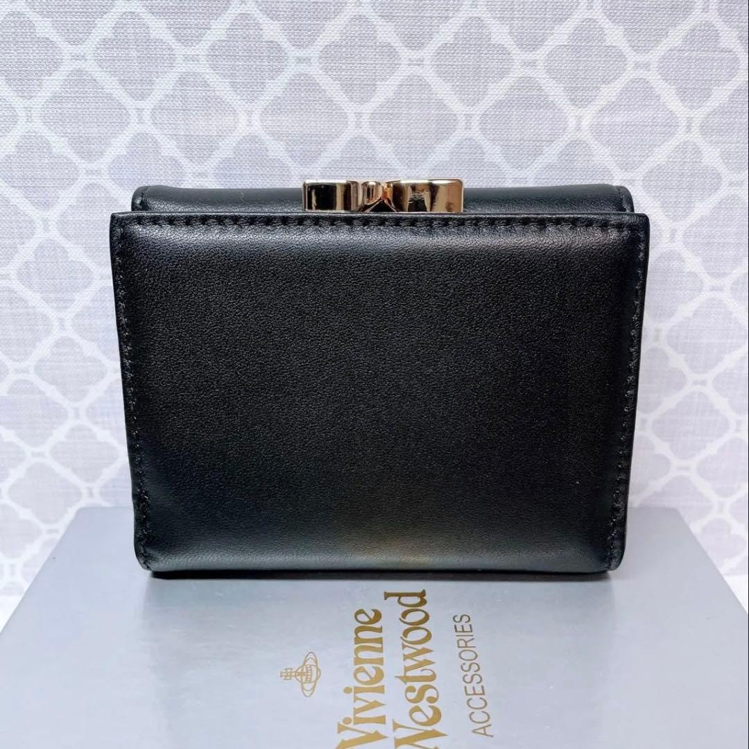 【ショッパー付】新品 ヴィヴィアン・ウエストウッド 三つ折り財布 黒