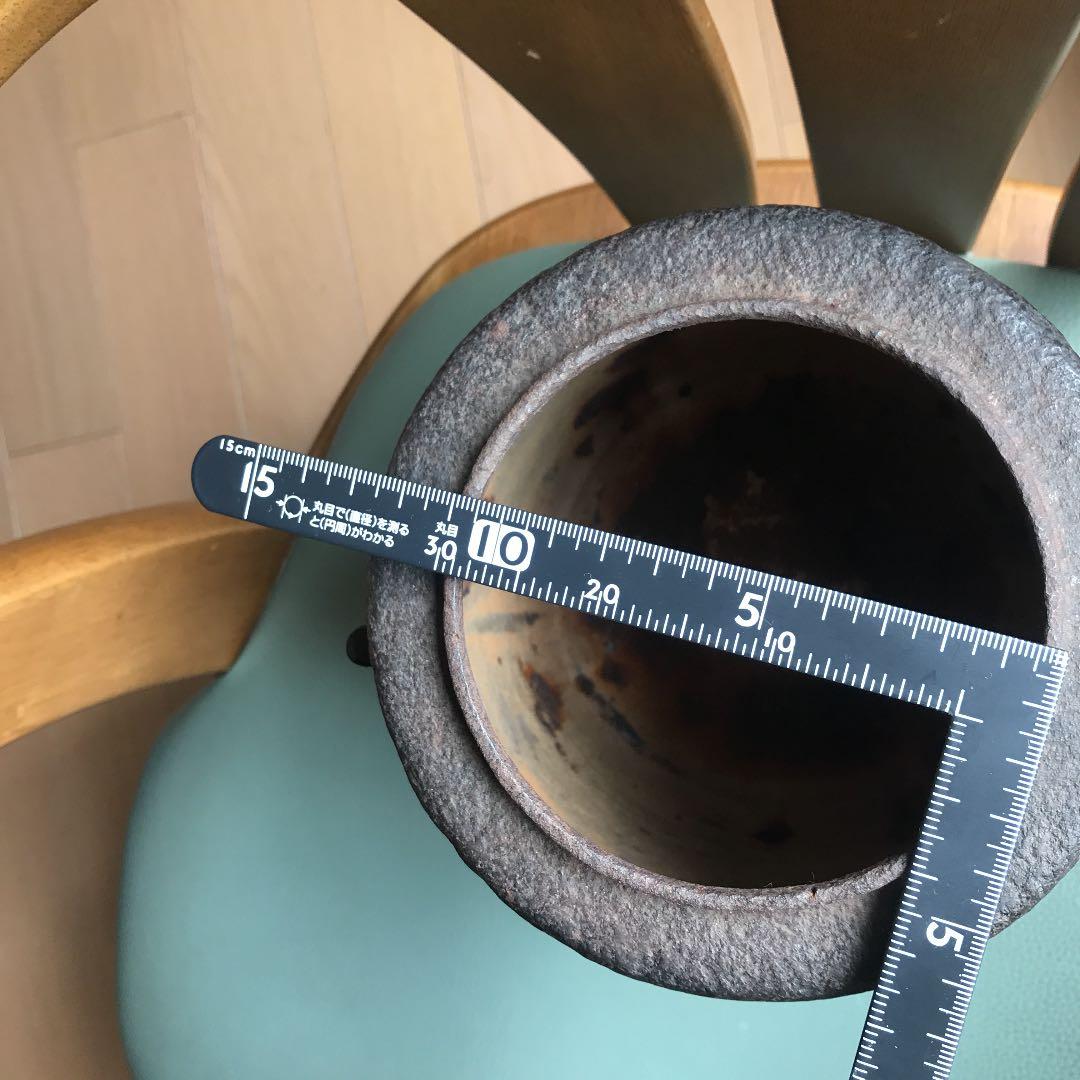 お茶釜(4面に和歌、図柄入り)