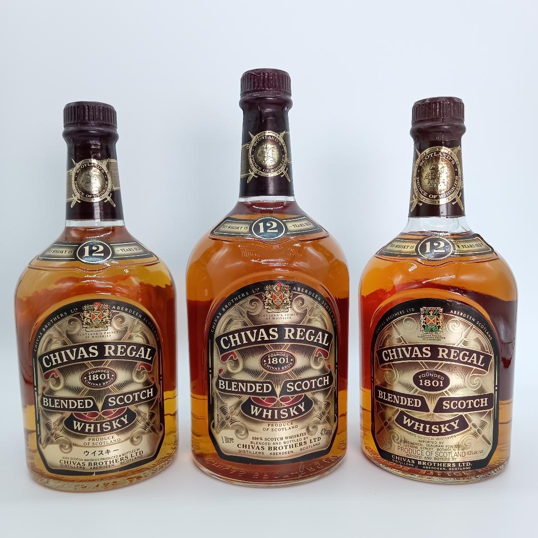 未開栓 CHIVAS REGAL 12年 3本セット 旧ボトル スコッチ 古酒